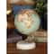 8" Aquamarine Marble & Wood Modern Globe
